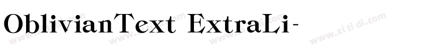 OblivianText ExtraLi字体转换
